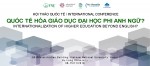 Thông cáo báo chí hội thảo "Quốc tế hóa giáo dục đại học phi Anh ngữ"