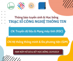 Thông báo Tuyển sinh và Học bổng Chương trình Thạc sĩ CNTT, chuyên ngành Truyền dữ liệu và Mạng máy tính năm 2022