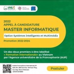 Appel à candidatures: Bourses d'études pour les Masters Informatiques de l'IFI 2022