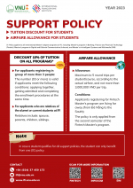 Scholarship and support policy for IFI students in 2023