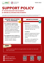 Scholarship and support policy for IFI students in 2024